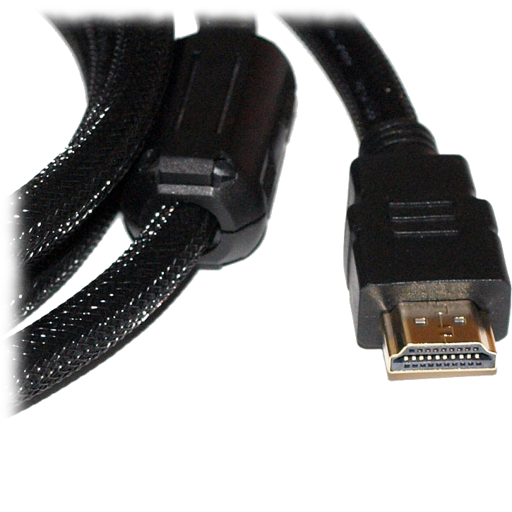 CONEXION HDMI MACHO A HDMI MACHO V1.4 CABLE DE NYLON CON FILTROS ANTIPARASITARIOS V1.4 2m