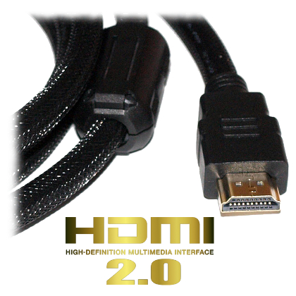 CONEXION HDMI MACHO A HDMI MACHO CABLE DE NYLON CON FILTROS ANTIPARASITARIOS V2.0 1,5m